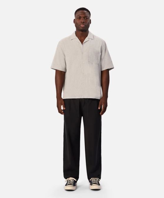 Men's Check Marbella Short Sleeve Shirt in Gunmetal
