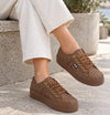 Ladies Lift Sneaker in Sienne Raffia by Human Shoes
