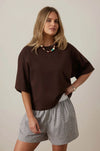 Ladies Phoebe Premium Tee in Choc