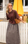 Ladies Phoebe Premium Tee in Choc