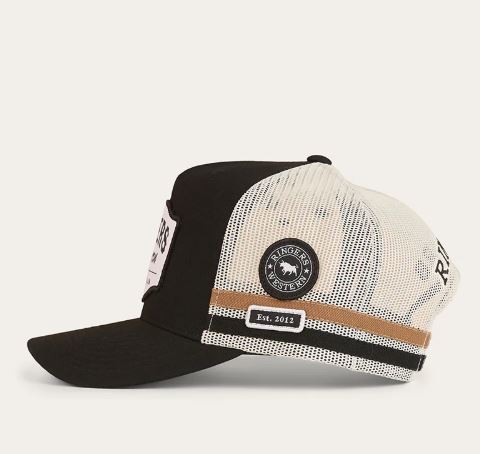 Country Club Deep Fit Trucker Cap in Black