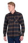 Men's Thomas Cook Dux-Bak Thermal Long Sleeve Shirt in Navy/Dark Tan