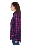 Women's Sybel Thomas Cook Dux-Bak Thermal Long Sleeve Shirt in Pink/Navy