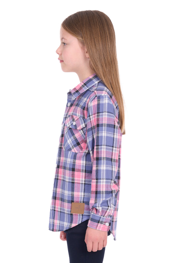 Kid's Dux-Bak Millie Thermal Long Sleeve Shirt in Pink/Purple