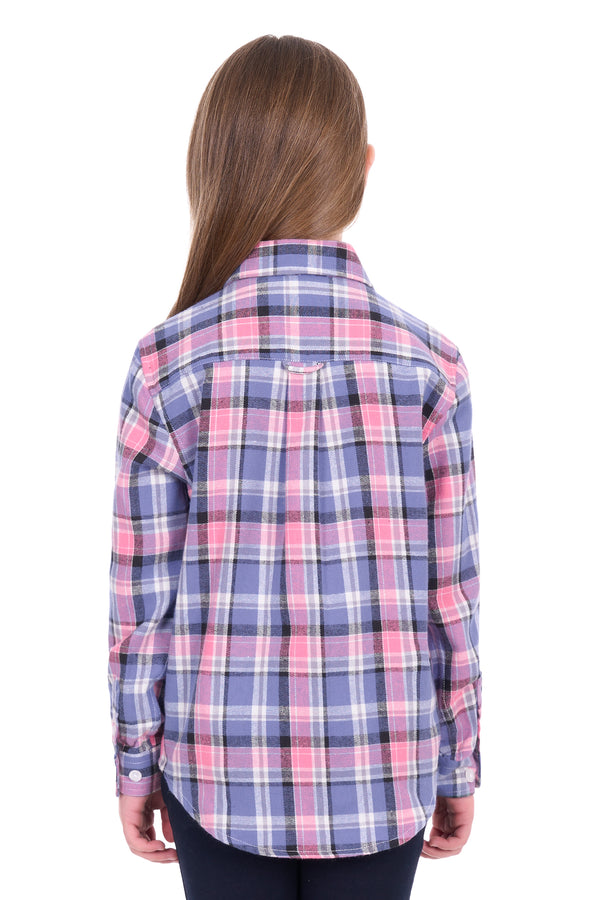 Kid's Dux-Bak Millie Thermal Long Sleeve Shirt in Pink/Purple