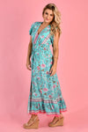 Women's Gigi Maxi Dress in Bubblegum Roses