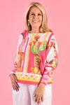 Opera Top in Cactus Bloom