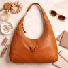 Rugged Hide – Dahlia Luxe Leather Shoulder Bag in Tan