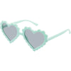 Black ice - Kids Daisy Polarised Heart Sunglasses and Headband in Mint Green