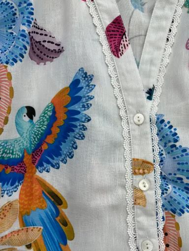 Womens Birds of Paradise in Blue tones