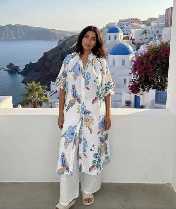 Womens Birds of Paradise in Blue tones