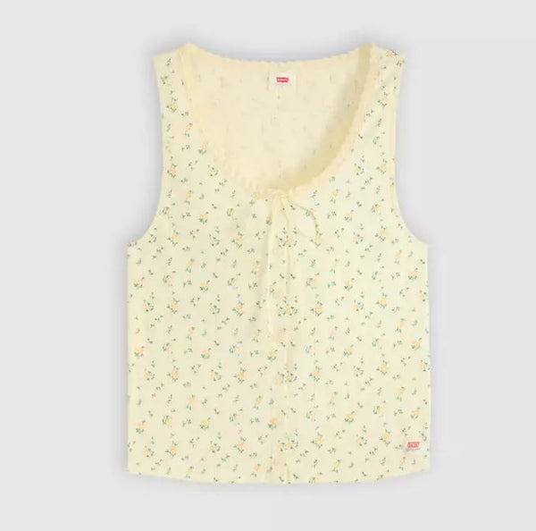 Ladies Levi's Lace Tank in Floral Pear Sorbet
