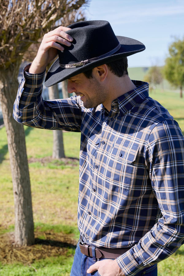 Men’s Dylan Check 2-Pocket Long Sleeve Shirt
