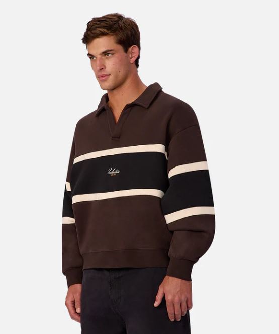 Men's Track Top in Brown Combo