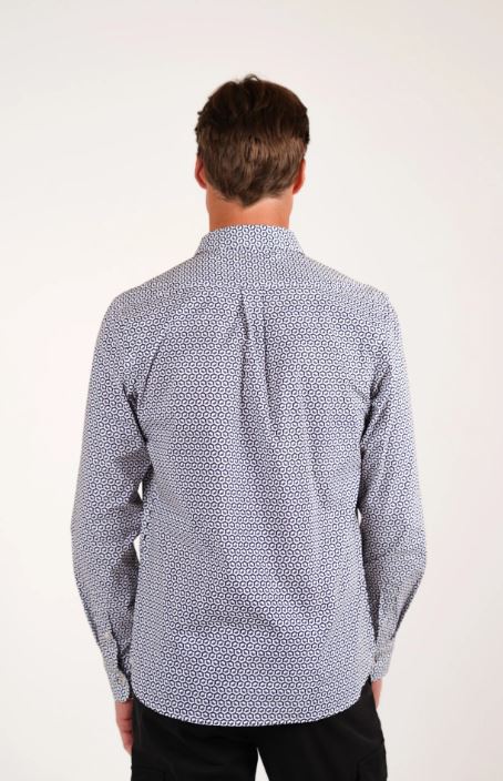 Men's Eden Long Sleeve Shirt in Navy