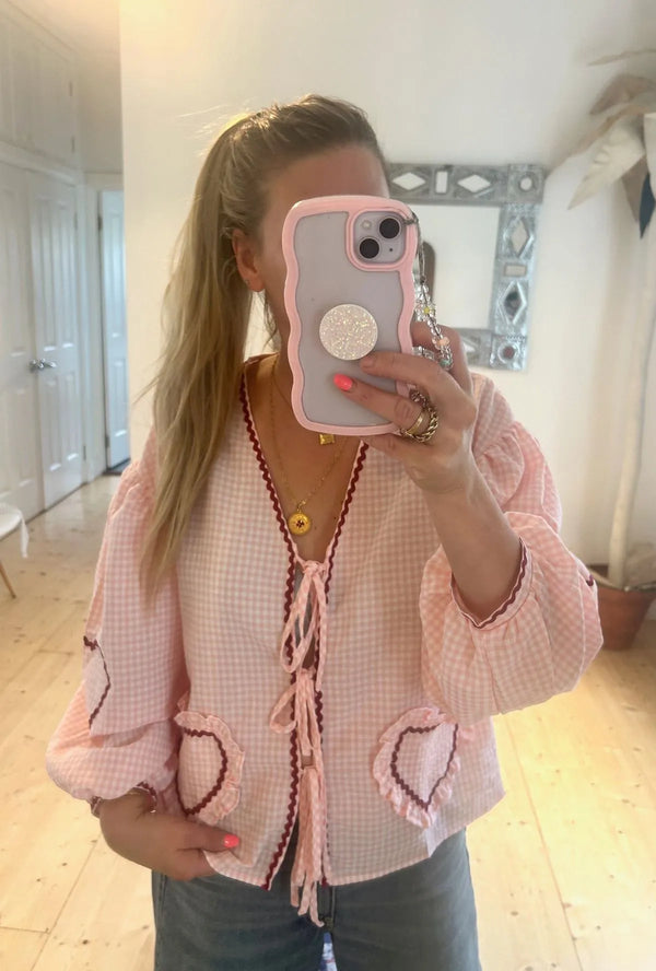 The Sweetheart Blouse in Pink