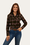 Clementine Womens Flannel in Charcoal