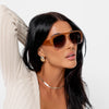 Florence Polarised Sunglasses in Beige Brown