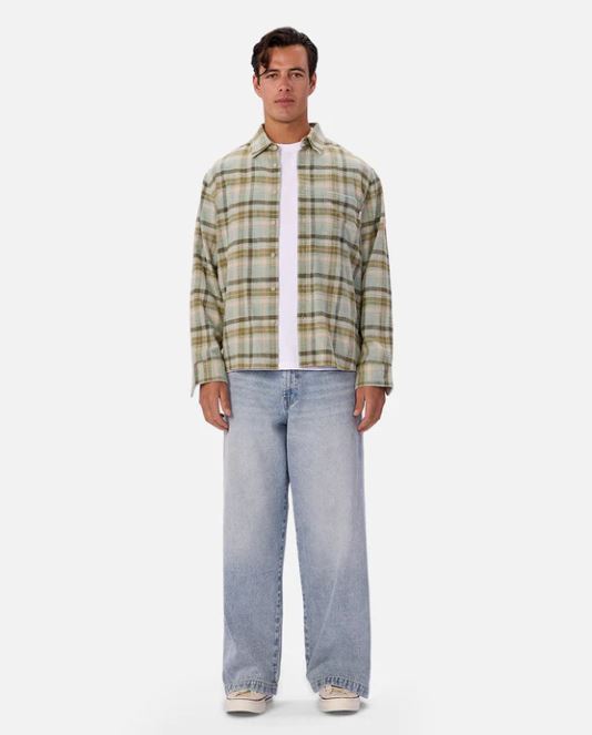 The Fortuna Long Sleeve Shirt - Mint Multi