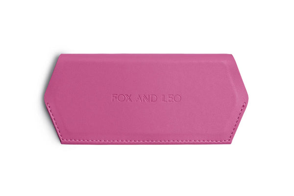 FOX AND LEO - Glasses Case in Hot Pink