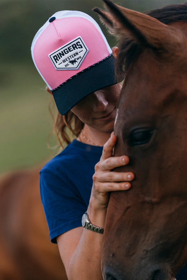 Ringers Western Garage Trucker Cap - Melon/Black
