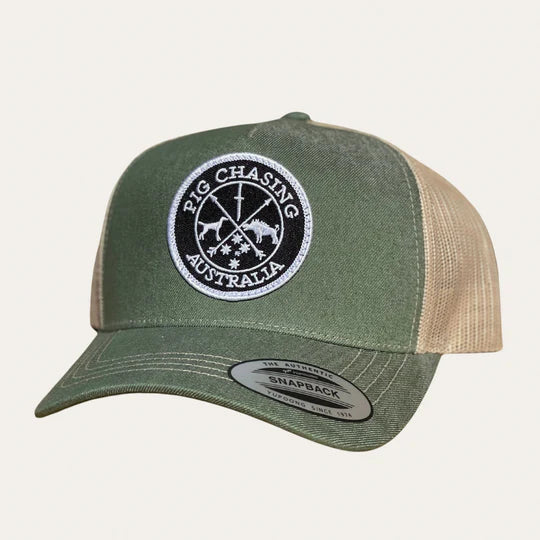 Pig Chasing Australia - Green Denim Trucker Cap