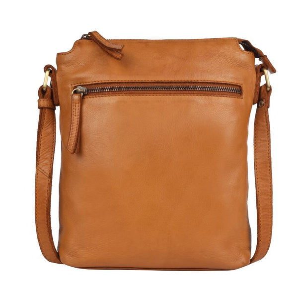 Griffith Leather Crossbody Bag in Tan