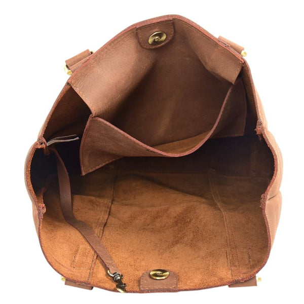 Gosford Leather Handbag in Mid Brown
