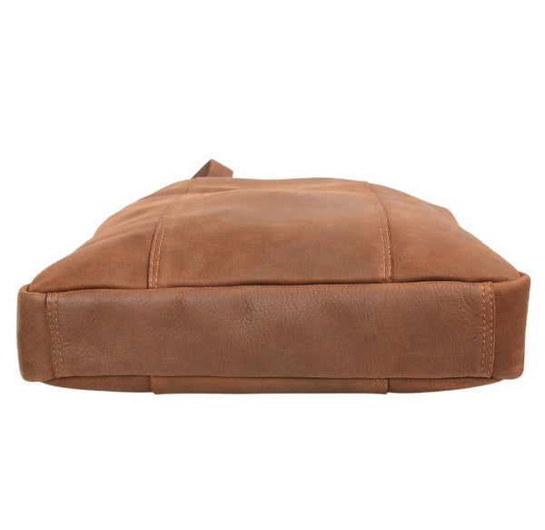 Gosford Leather Handbag in Mid Brown