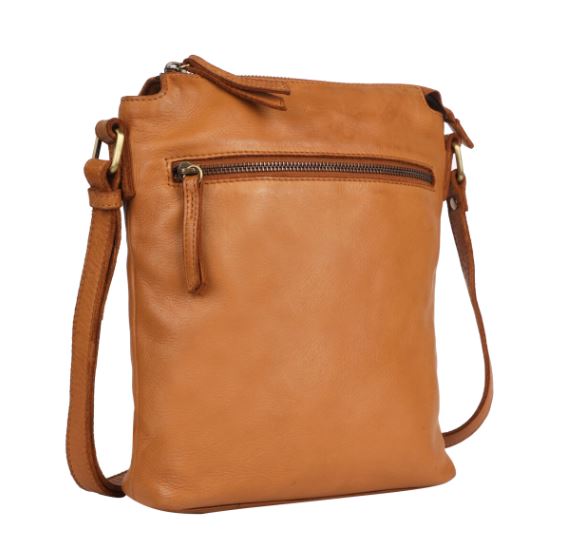 Griffith Leather Crossbody Bag in Tan