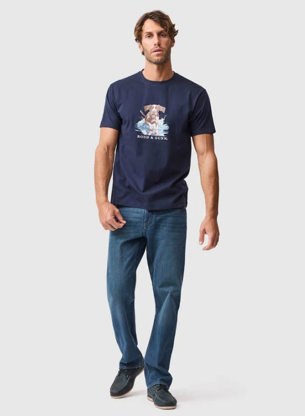 Gunners Track Sports Fit T-Shirt in Midnight