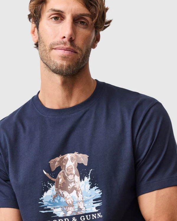 Gunners Track Sports Fit T-Shirt in Midnight