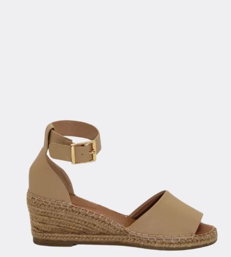 Human Shoes - Helene Wedge Sandal in Nude