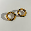 Olivia Honey Tortise Shell Hoop Earrings