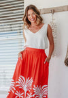 Imogen Maxi Skirt Orange - Folk Road