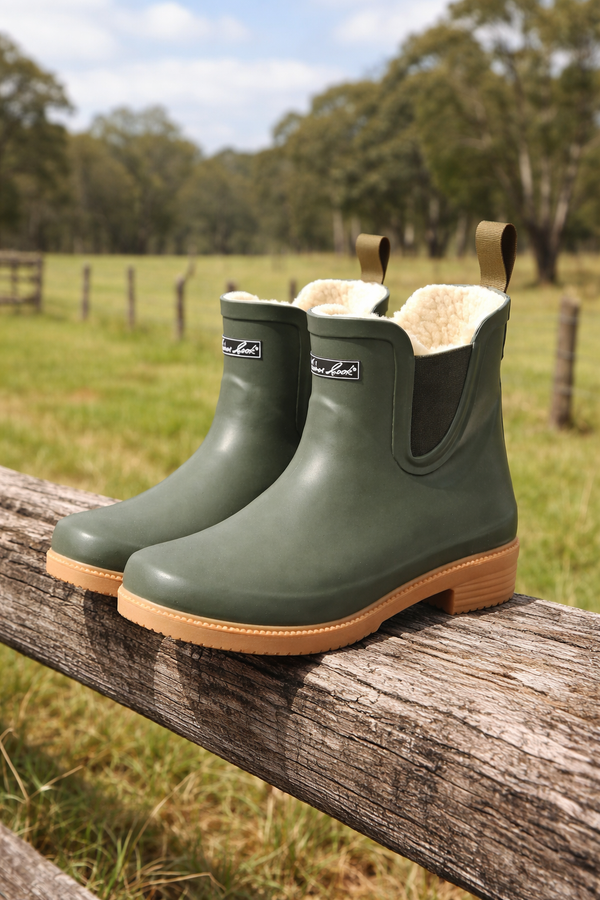 Ladies Wynyard Gumboots in Dark Khaki