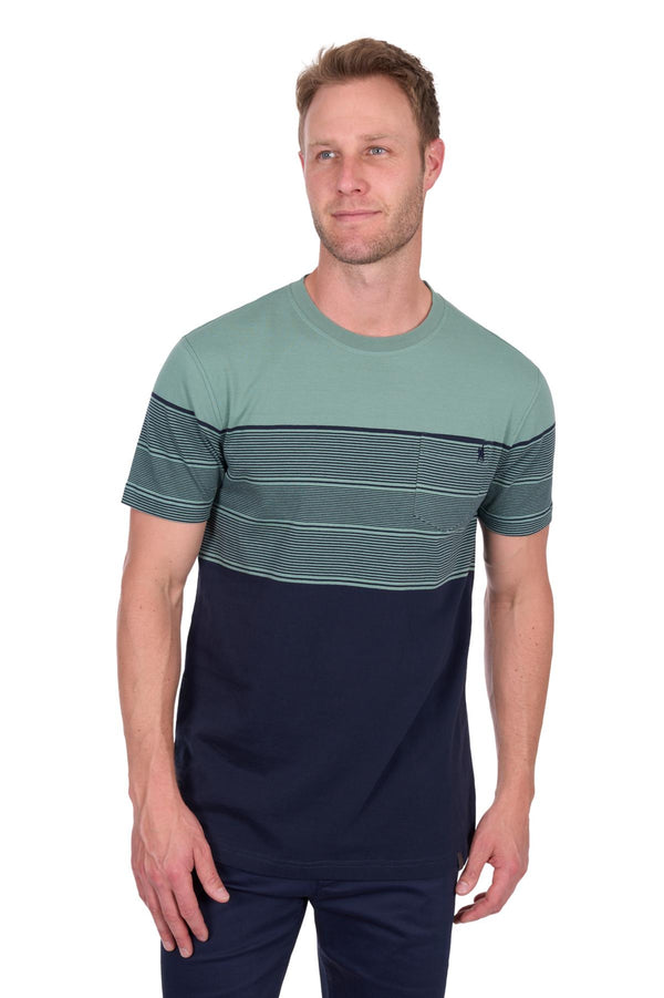Thomas Cook Men's Jason 1 Pocket Short Sleeve Tee in Navy/Sage