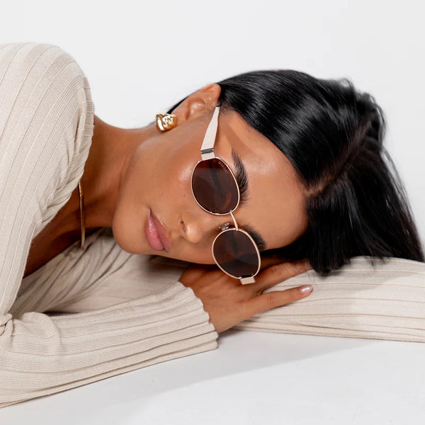 Kendall Sunglasses in Gold Brown