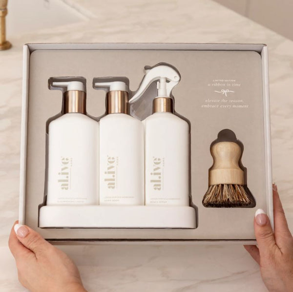 Bronze Kitchen Trio Gift Set Lemon Myrtle & Honeydew by al.ive