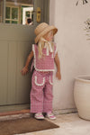 Girls Marley Pant in Red White Check