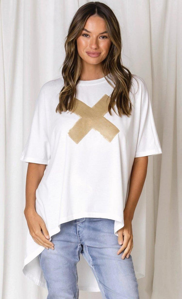 The Xavier Cross Sequin Tee - Folk Road
