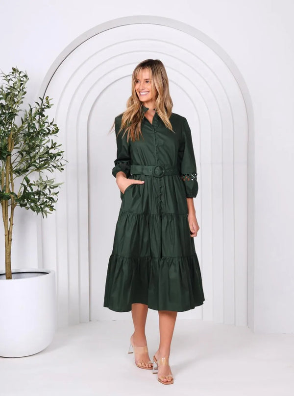 The Peyton Dior Dress in Khaki
