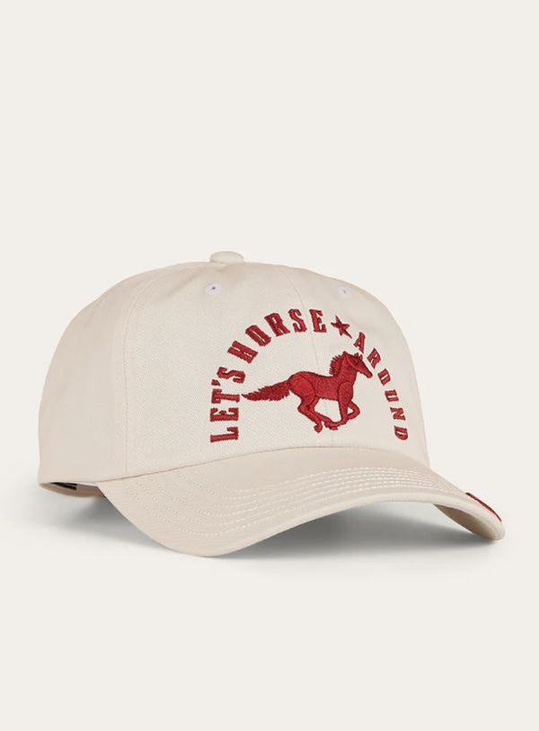 Ringers Western Let's Horse Around Baseball Cap in Off White