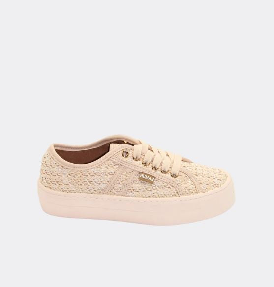 Lift Sneaker in Natural Raffia by Human Shoes