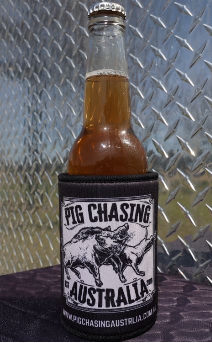 Pig Chasing Australia Lugged Up Stubby Cooler