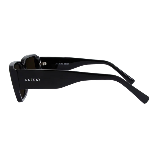 Luna Polarised Sunglasses in Black Brown