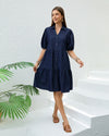 Harper Tiered Soft Denim Shirt Dress