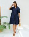 Harper Tiered Soft Denim Shirt Dress