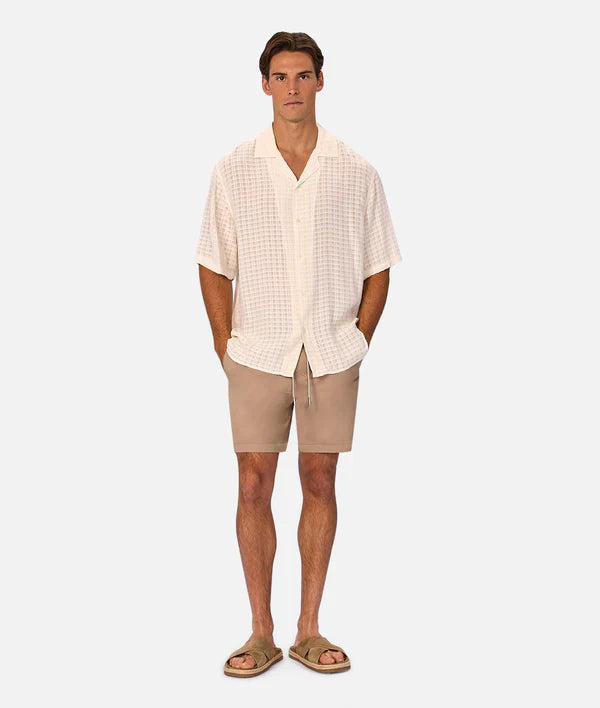 Mens Azure Swim Shorts in Biscotti