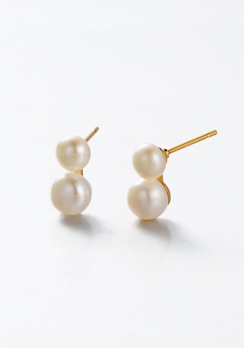 Zafino Madeline Pearl Earrings in Gold